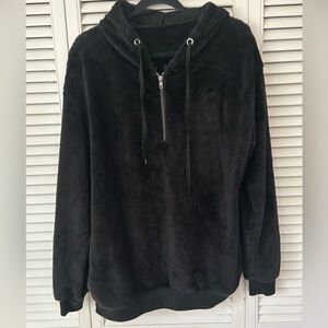 Cozy Women’s Black Fleece Hoodie